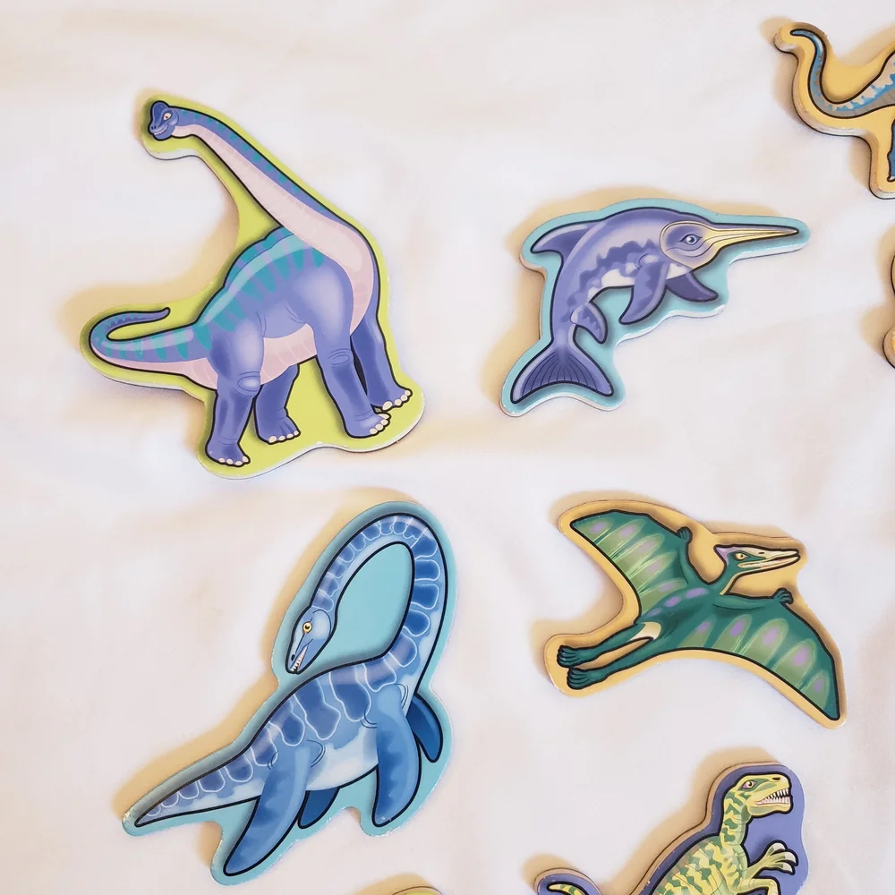 Melissa & Doug Wooden Dinosaur Magnets